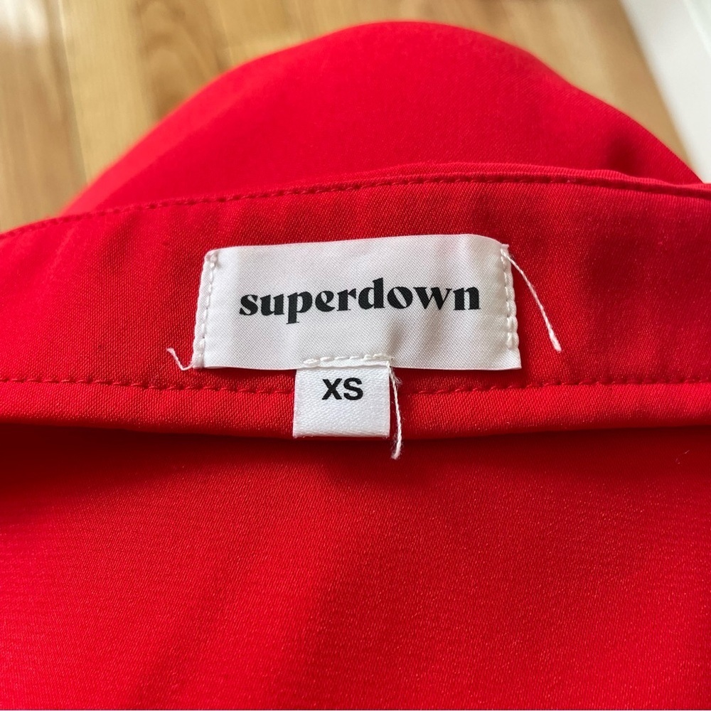 SUPERDOWN Revolve Red Arielle Slit Surplice High Low Maxi Skirt Size XS - Picture 8 of 12